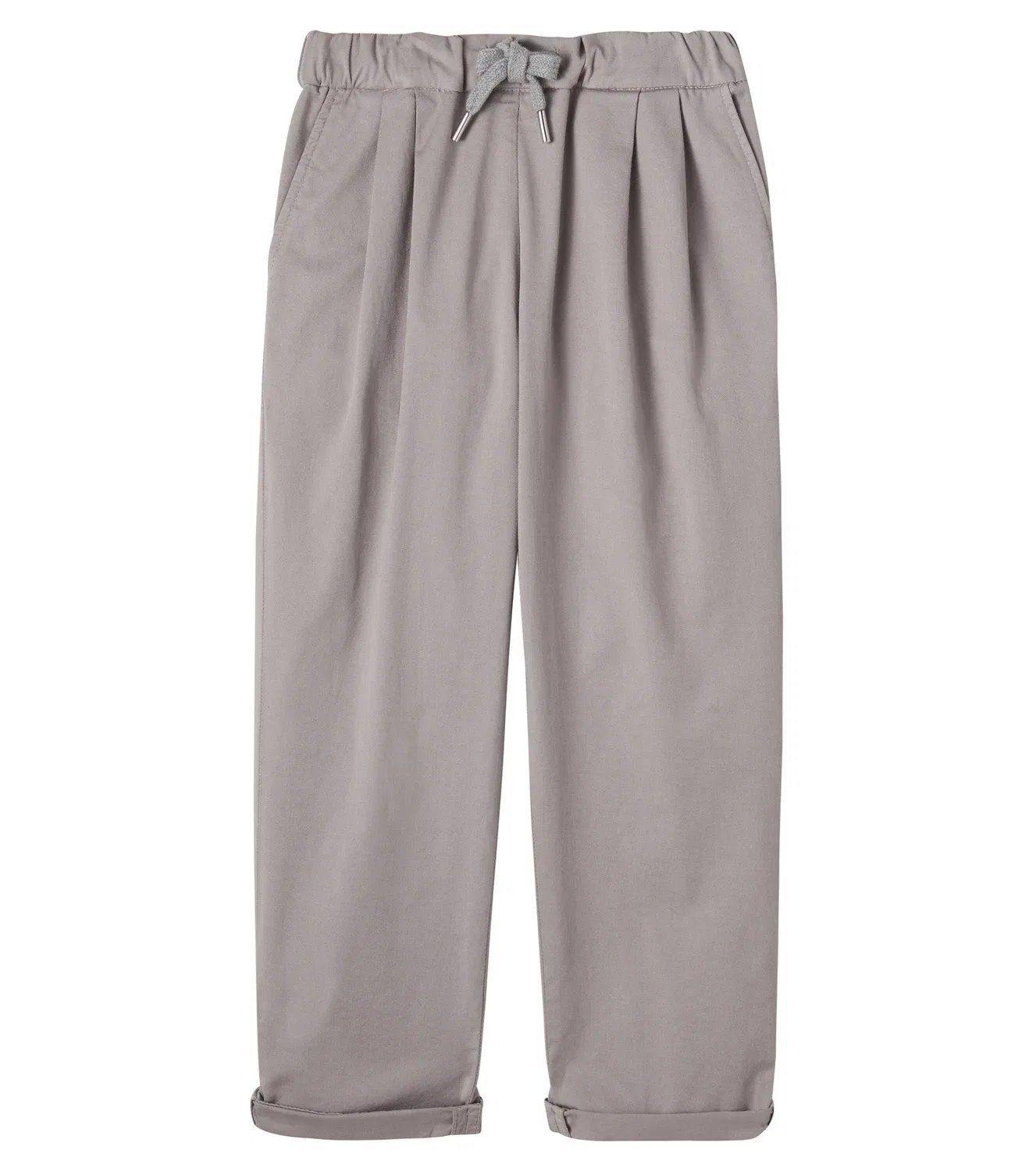 Брюки хлопковые Brunello Cucinelli Kids, бежевый