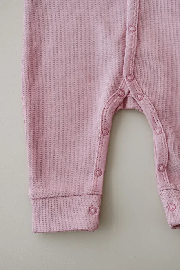 Детский комбинезон для новорожденных с длинным рукавом Lilabio, Pink — фото 3