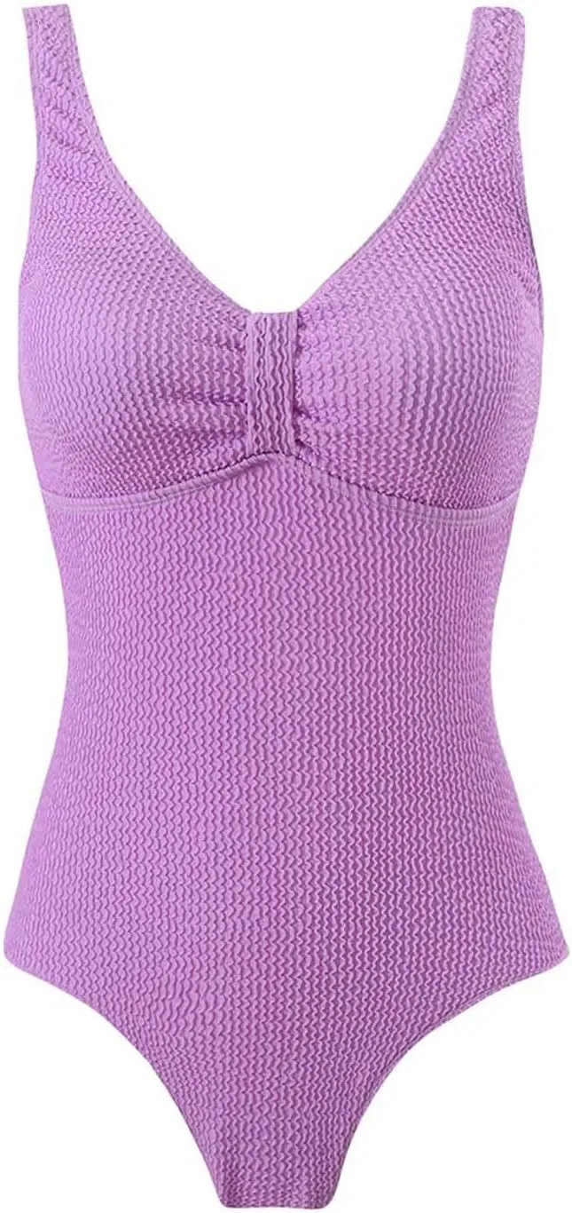 Женский цельный купальник с эффектом коррекции, Purple