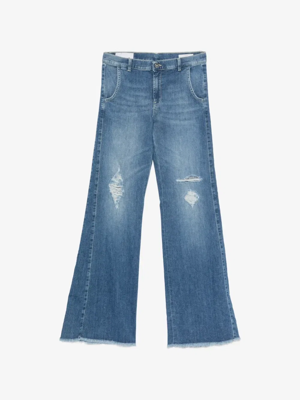 Джинсы Flaire расклешенные с эффектом потертости DONDUP KIDS, синий