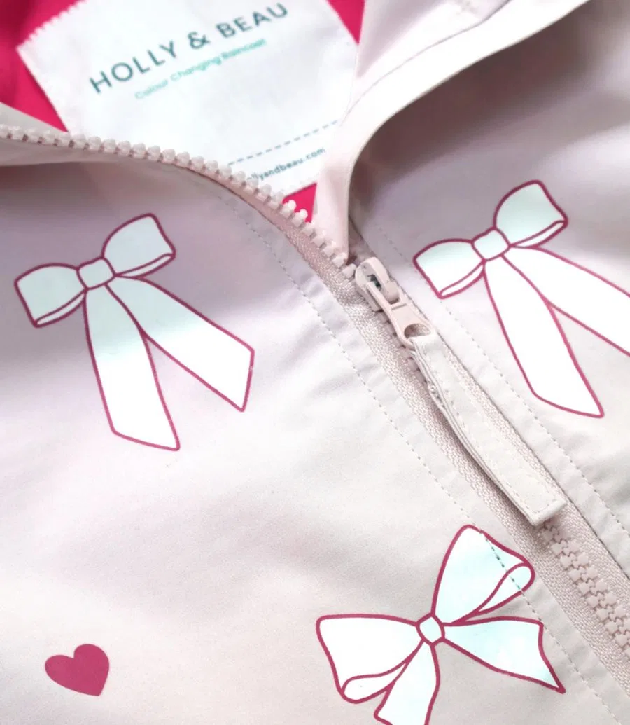 Детский дождевик с капюшоном, меняющий цвет Holly and Beau, Pink — фото 4