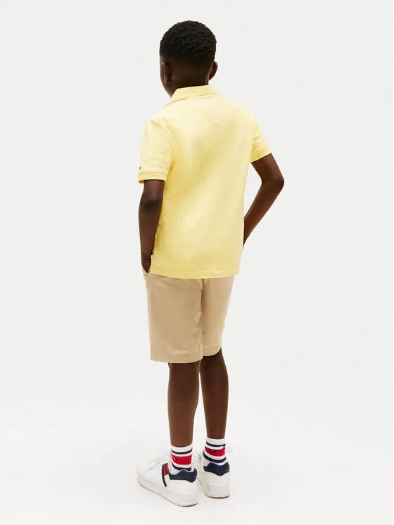 Поло regular fit Flag Tommy Hilfiger, желтый — фото 2