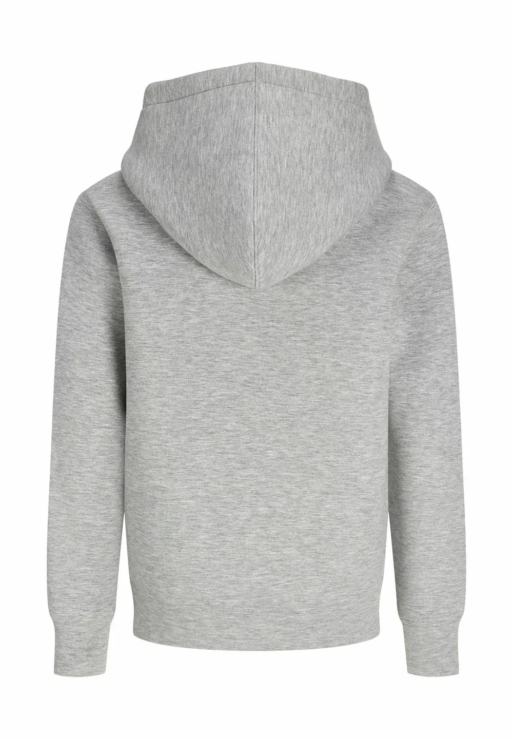 Толстовка с капюшоном, однотонная, для подростков - на молнии Jack & Jones Junior, Light Grey Melange — фото 2