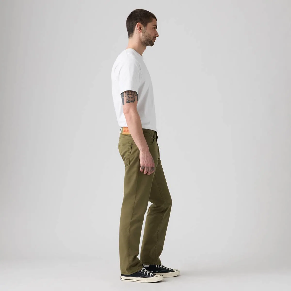 Мужские джинсы из саржевой ткани с зауженным кроем, модель 541 Levi's, Olive Night - Green — фото 4