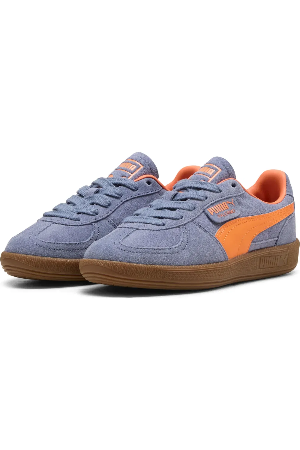 Кроссовки детские футбольные Palermo PUMA, Gray Sky/Melon Glow