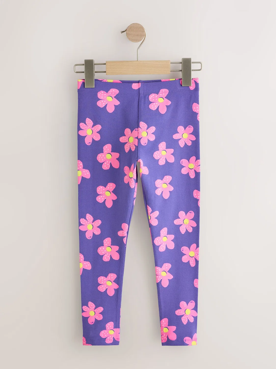 Леггинсы с цветочным принтом, модель Purple/Pink Flower Next, фиолетовый/розовый — фото 4