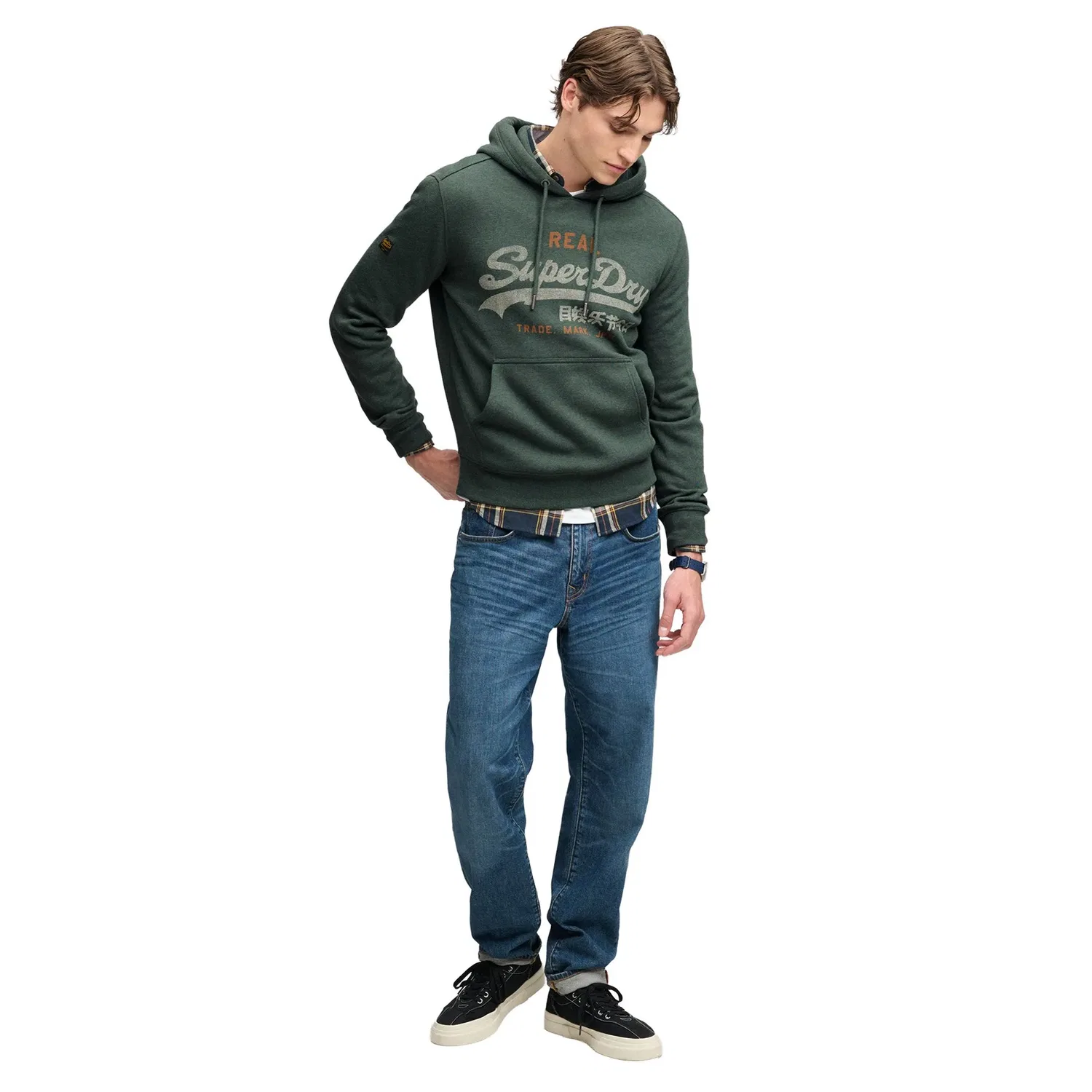 Свитшот темно-зеленый Superdry, темно-зеленый — фото 4