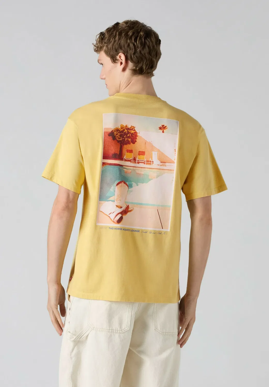 Футболка с винтажным принтом - базовая футболка Levi'S, Lse Batwing Badge Ca - Yellows- — фото 2
