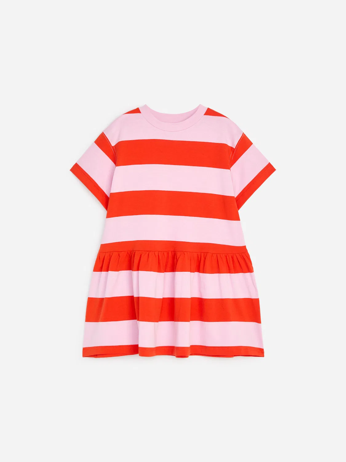 Трикотажное платье с оборками Arket, Rosa/Rot