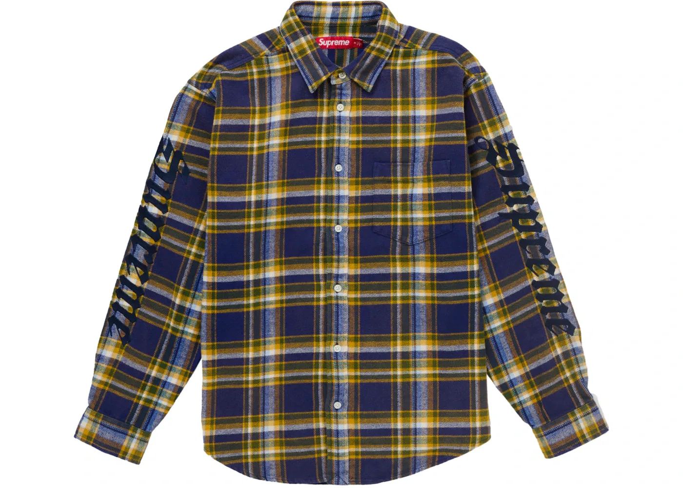 Мужская фланелевая рубашка с принтом Old English Plaid Supreme, Blue