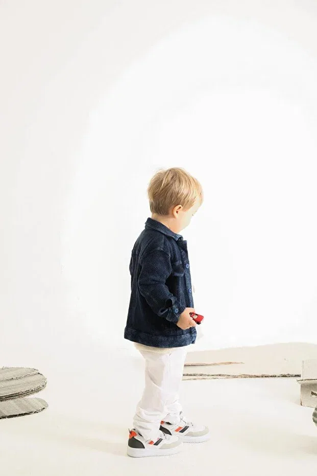Детский жакет из габардина с длинным рукавом Nanica Kids, Navy Blue — фото 2
