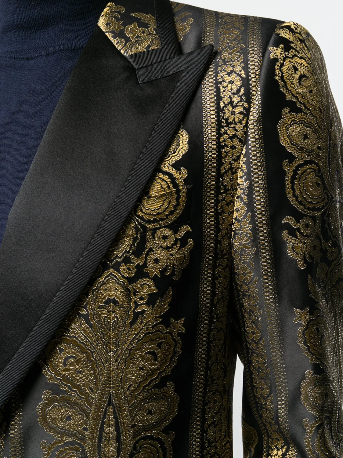 Пиджак‑смокинг жаккардовый Dolce & Gabbana, черный — фото 4