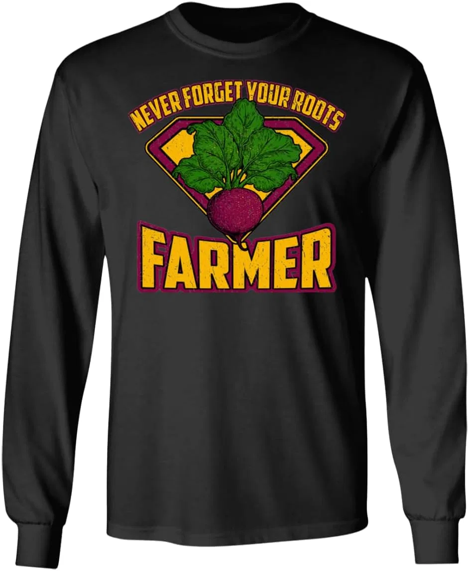 Мужская футболка с длинным рукавом Never Forget Your Roots, Black