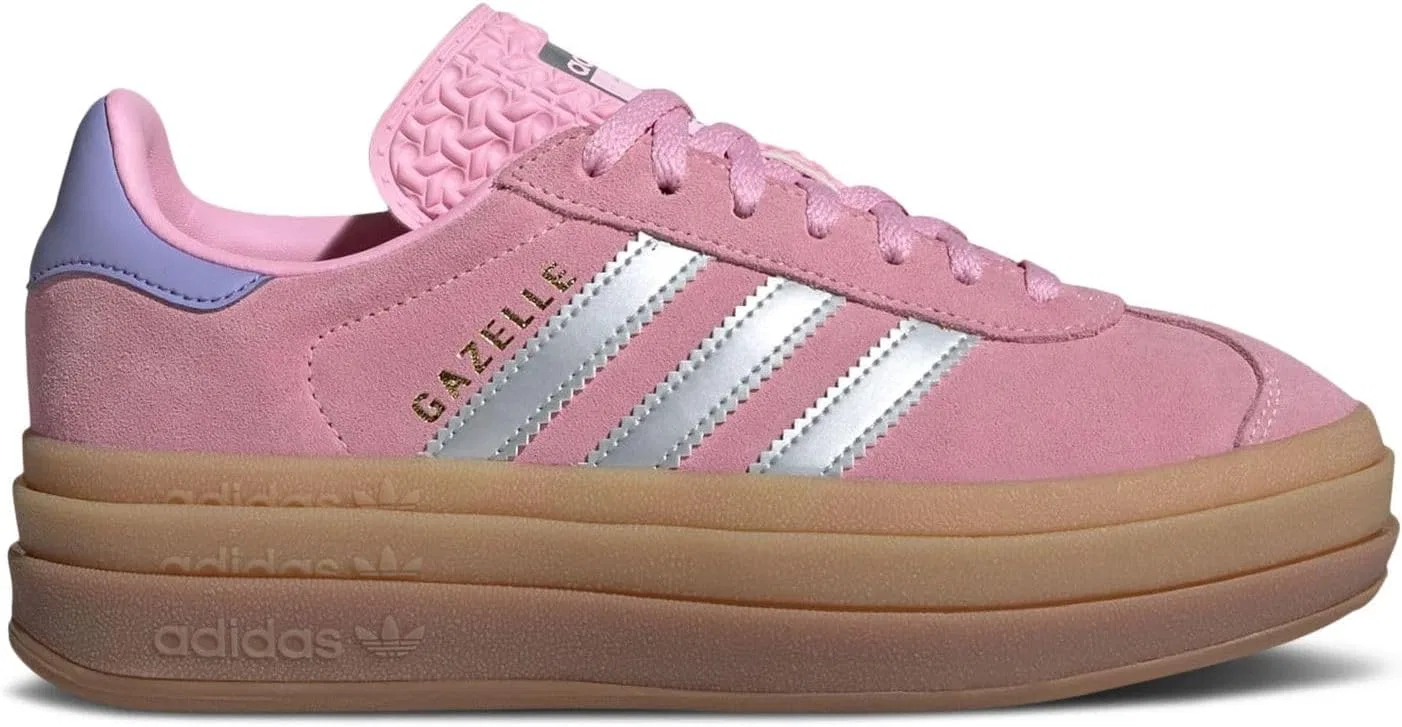 Детские кроссовки для мальчиков Gazelle Bold Big Kid Sneakers, True Pink/Silver Metallic/Light Purple