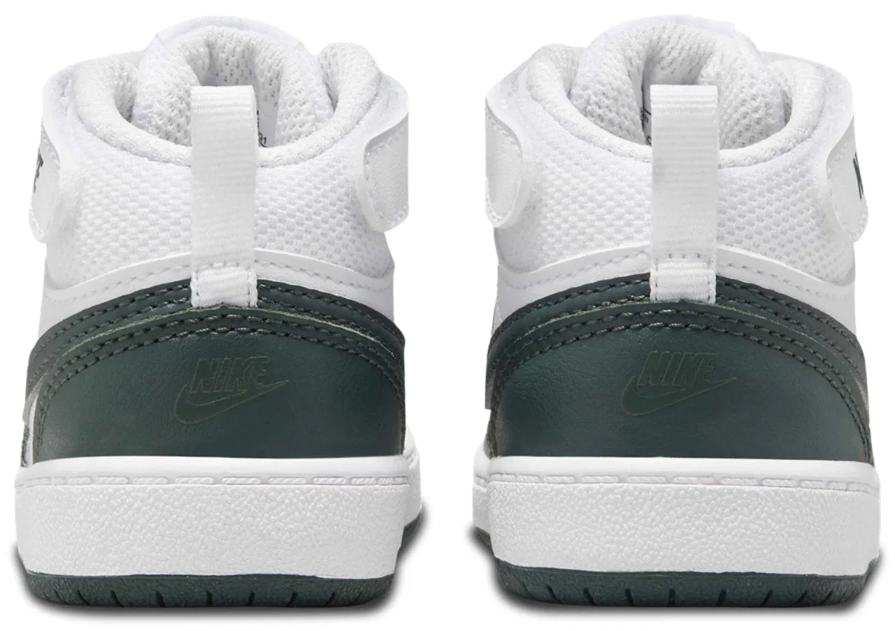 Кроссовки для мальчиков Court Borough Mid 2 Nike, цвет White/Vintage Green — фото 3