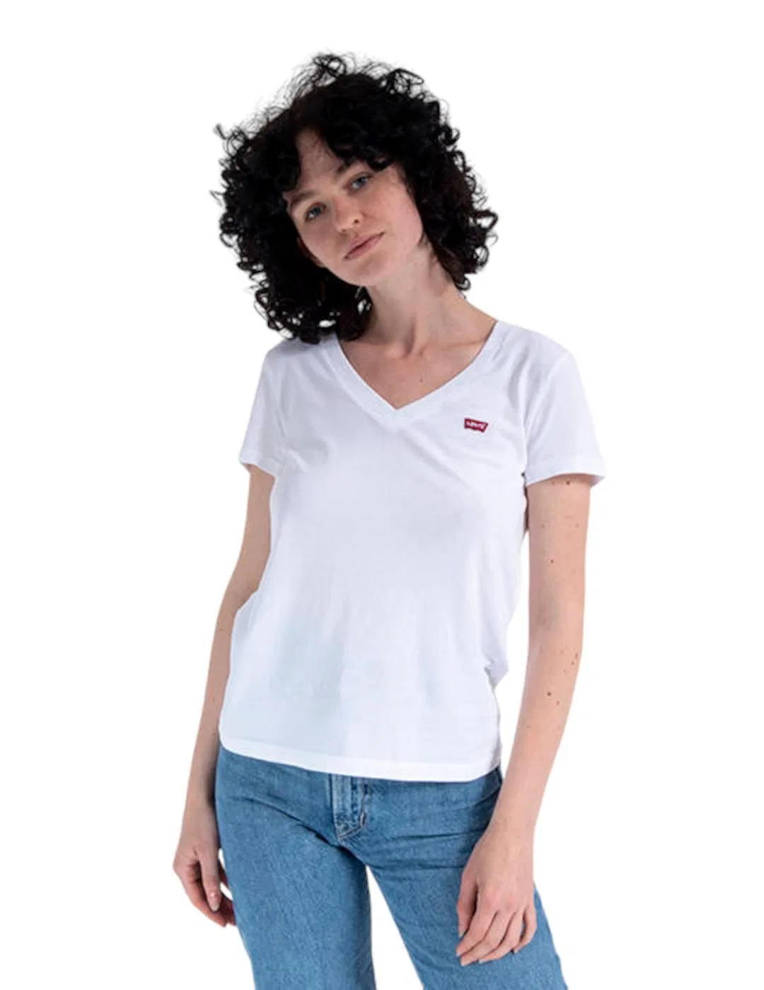 Женская футболка с V-образным вырезом Perfect Levi's, Weiß