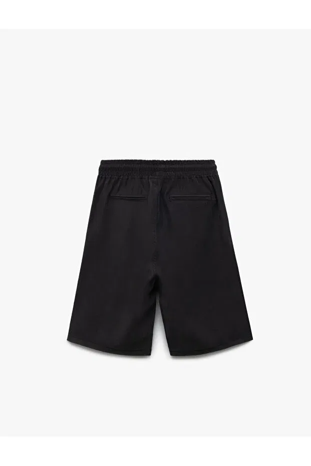 Детские шорты для мальчиков с завязками на поясе Koton, Navy Blue — фото 2