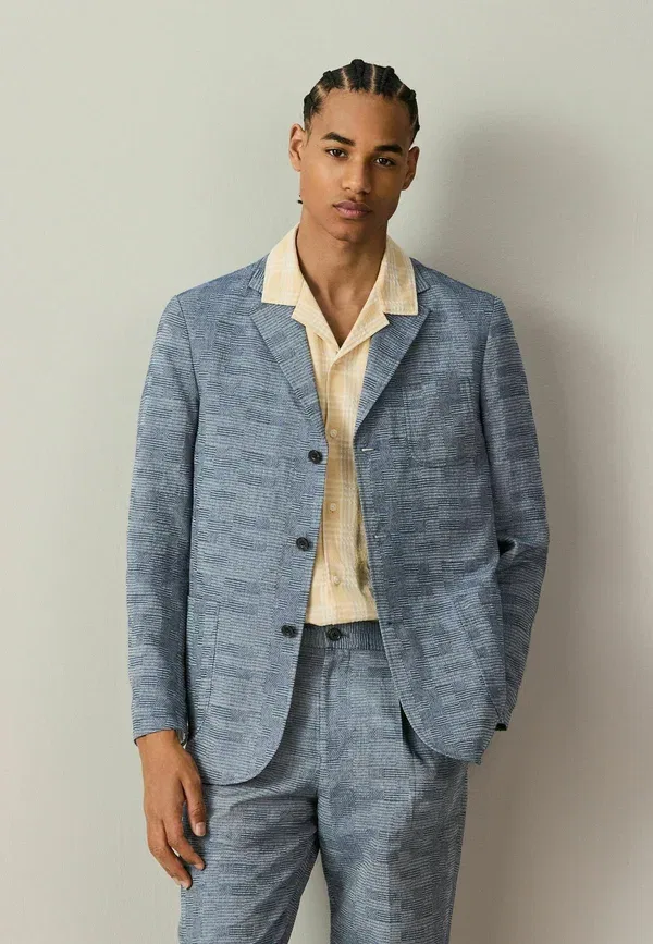 Пиджак клетчатый Blazer jacket Next, синий
