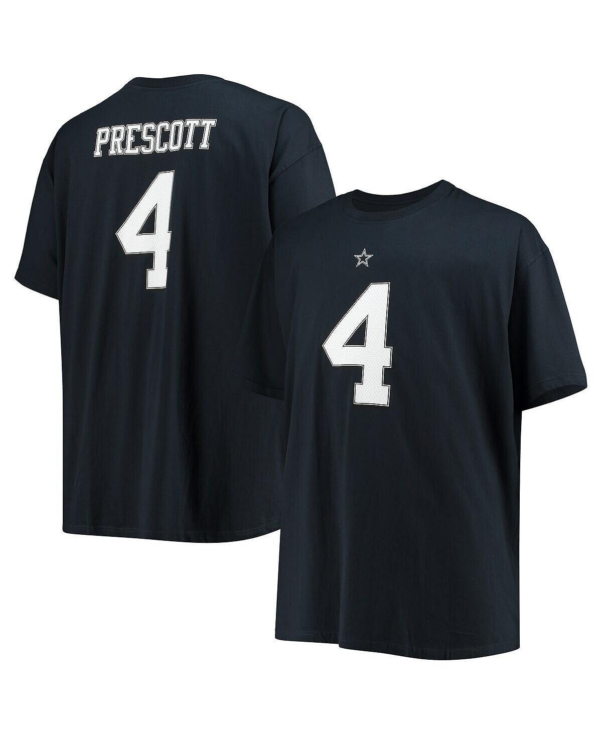 

Мужская футболка dak prescott navy big and tall player name number Dallas Cowboys, синий