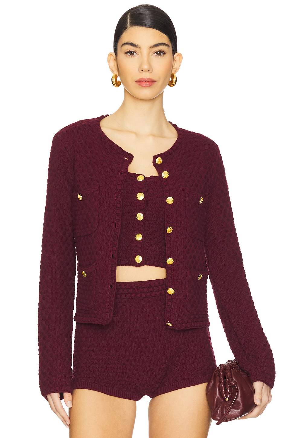 

Кардиган Evaline Majorelle, oxblood