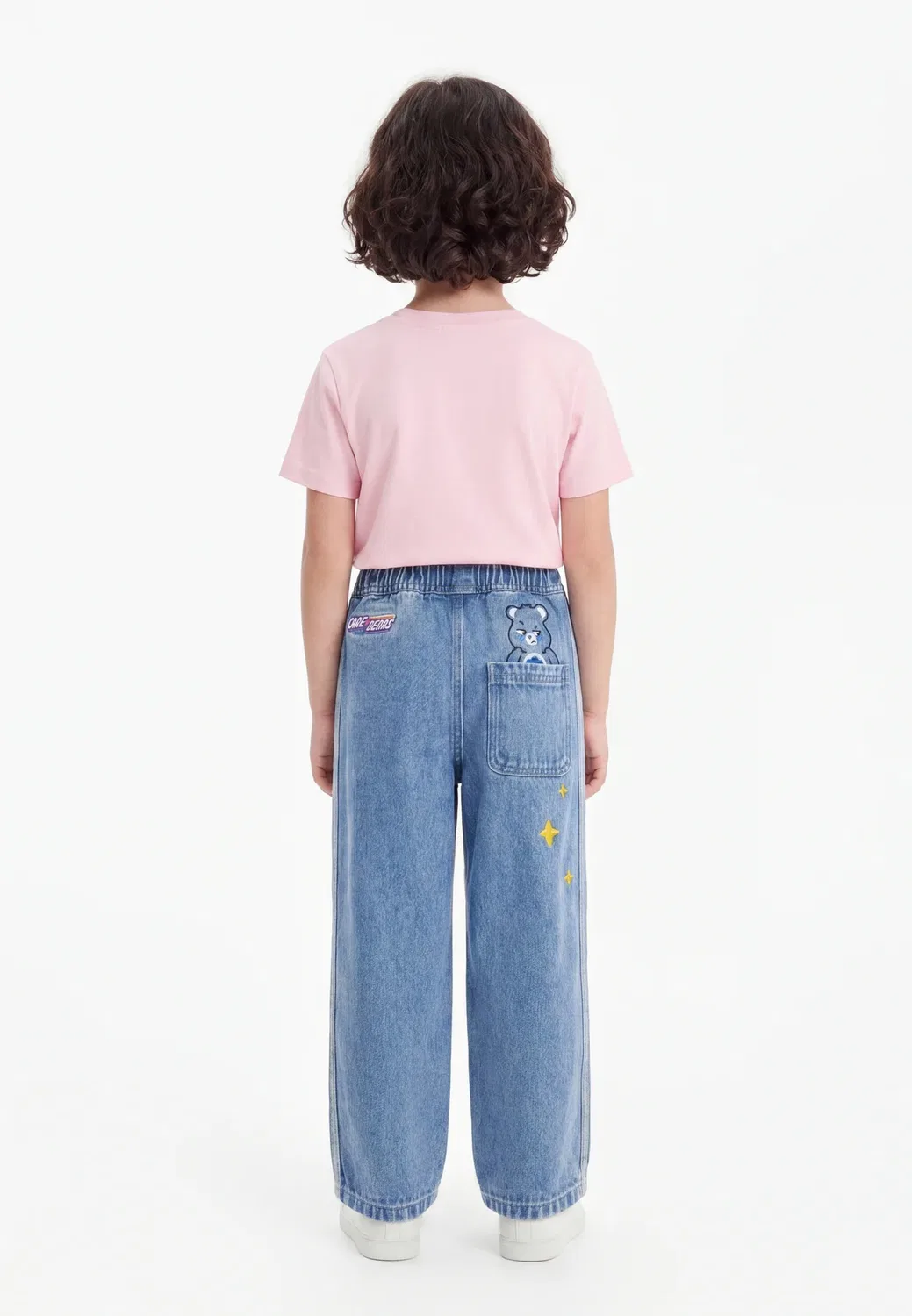 Детские штаны Care Bears - джинсы свободного кроя Adidas Originals, Light Denim — фото 2