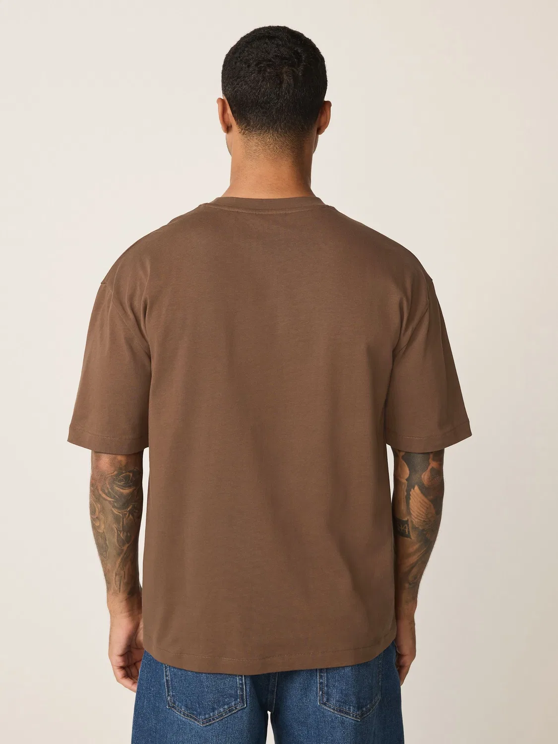 Футболка Relaxed Fit Heavyweight Next, Brown Chocolate — фото 3