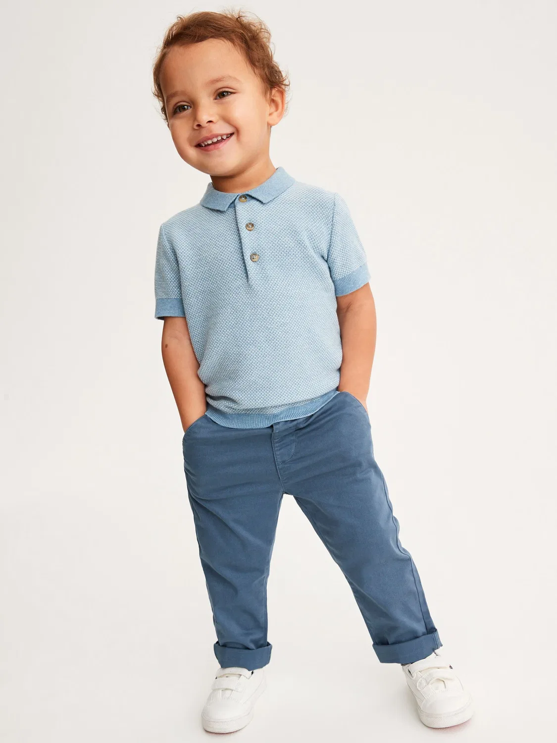 Чиносы на резинке, модель Stretch Chino Next, синие — фото 2