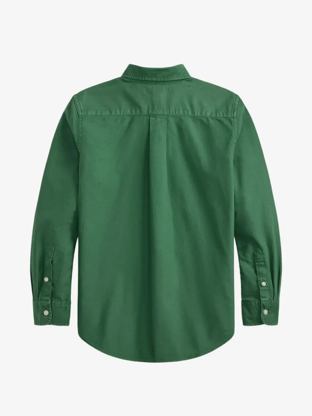 Окрашенная хлопковая оксфордская рубашка POLO RALPH LAUREN KIDS, зеленый — фото 2