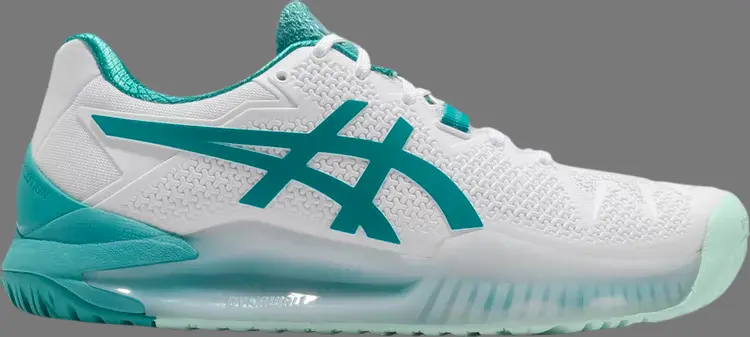 

Кроссовки wmns gel resolution 8 'white lagoon' Asics, белый, Белый;серый, Кроссовки wmns gel resolution 8 'white lagoon' Asics, белый