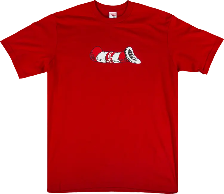 Футболка Supreme Cat In The Hat T-Shirt 'Red', красный — фото 2