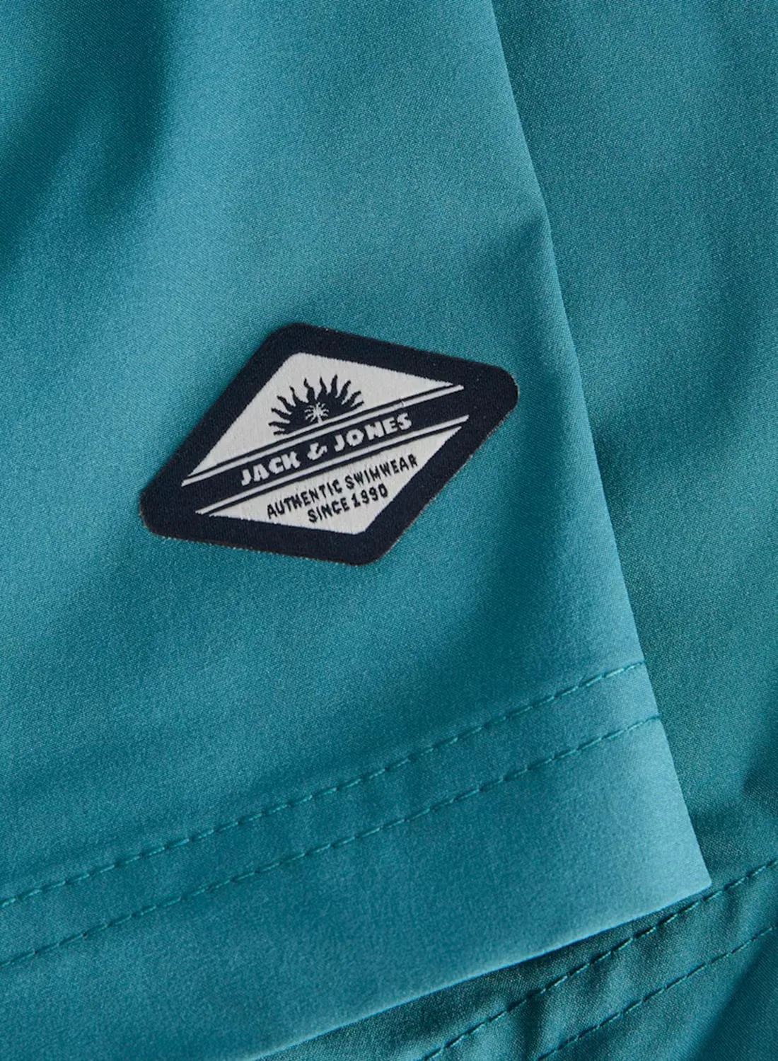 Шорты для плавания с логотипом и кулиской Jack & Jones Junior, синий — фото 4