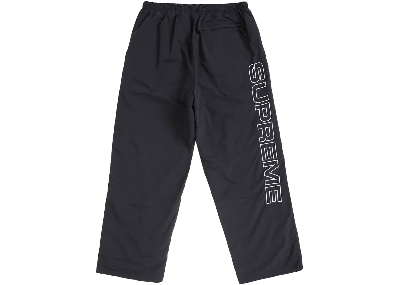 Мужские спортивные штаны с вышивкой Supreme Spellout Embroidered Track Pant (FW24) Supreme, Black — фото 2