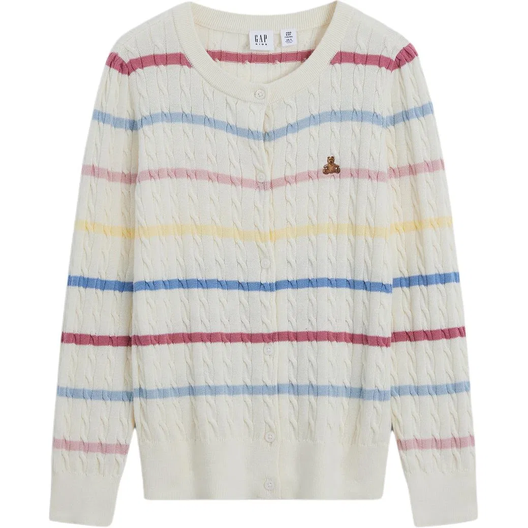 Детский свитер с круглым вырезом Light Yellow GAP — фото 3