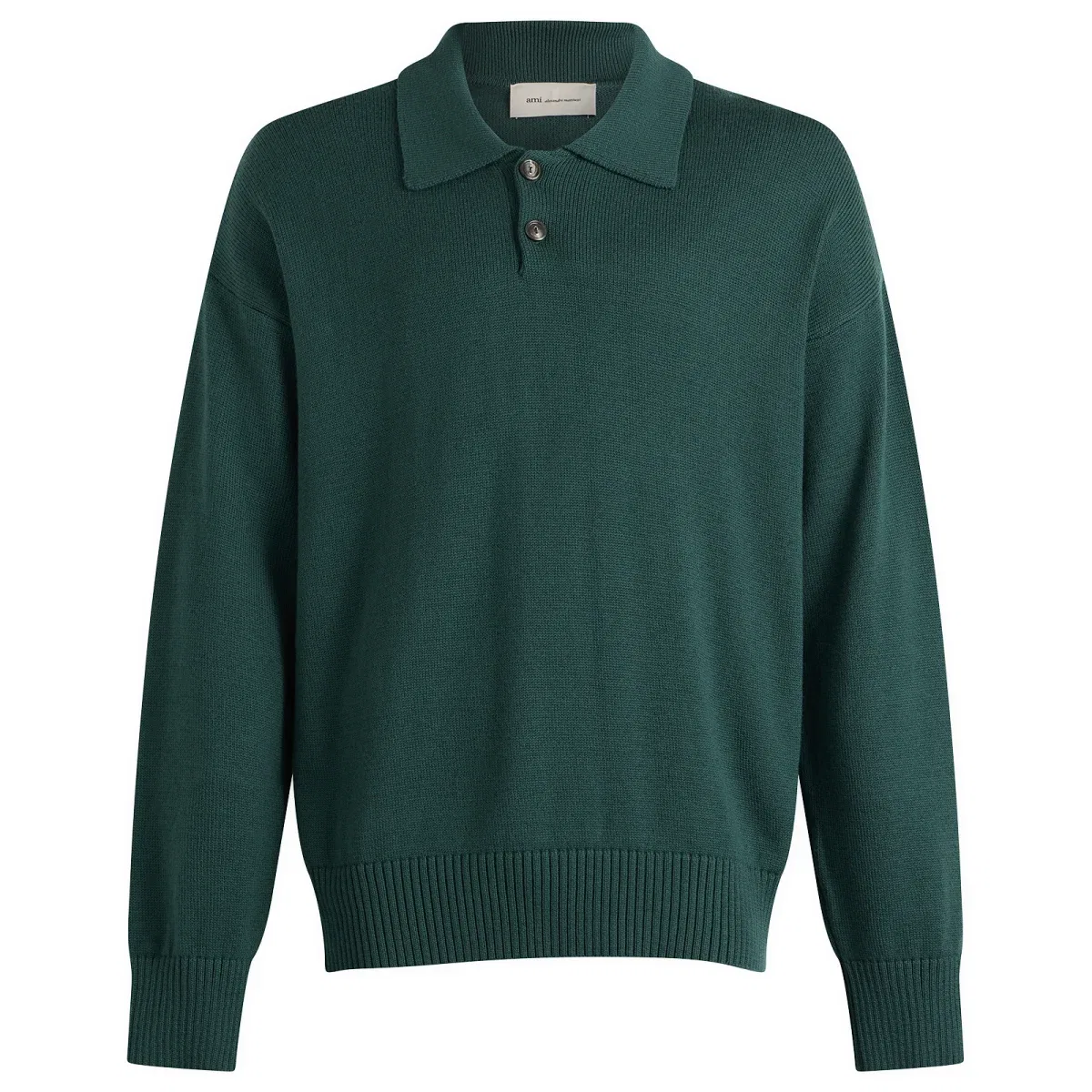 Поло с коротким рукавом Boxy Polo Shirt Ami Paris, Vert Sapin