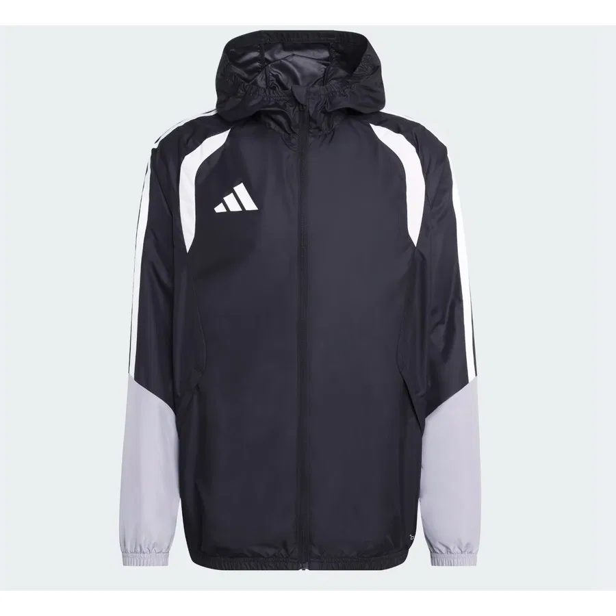 Мужская ветровка с капюшоном adidas TIRO26C Aw Jkt, Black Light Onix White — фото 4