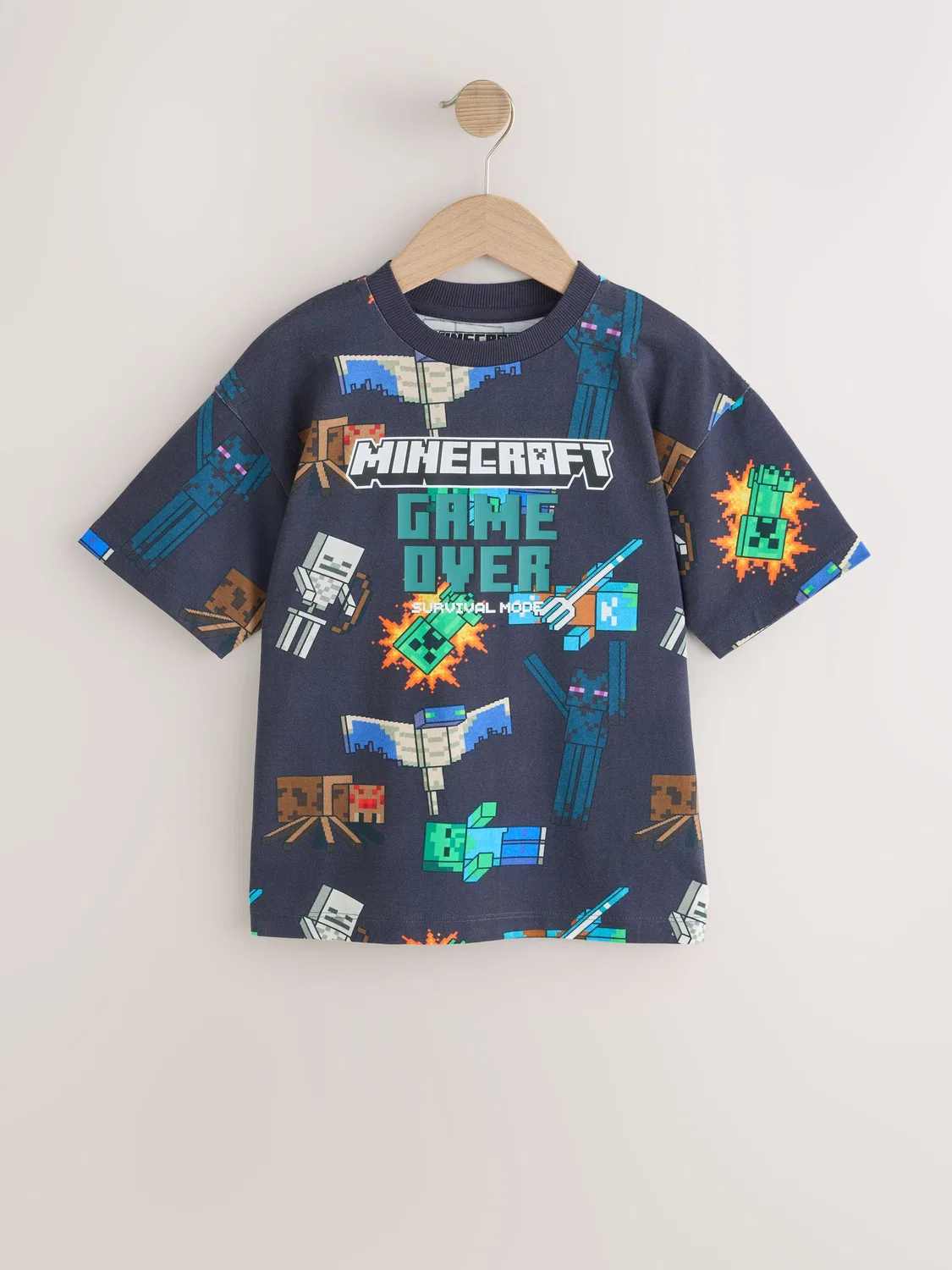 Футболка Minecraft Creeper Next, Black All Over Print — фото 3