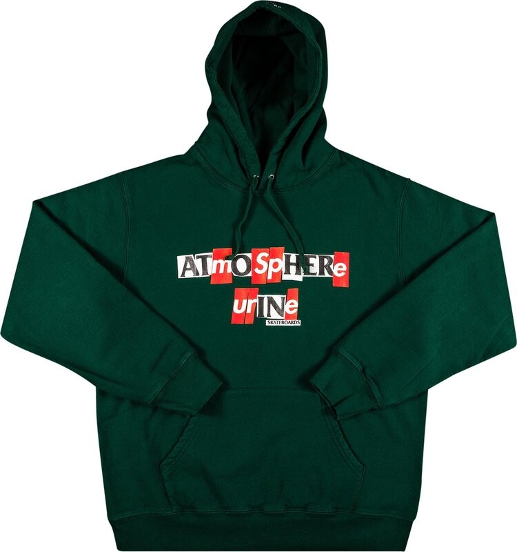 

Толстовка Supreme x ANTIHERO Hooded Sweatshirt 'Dark Green', зеленый