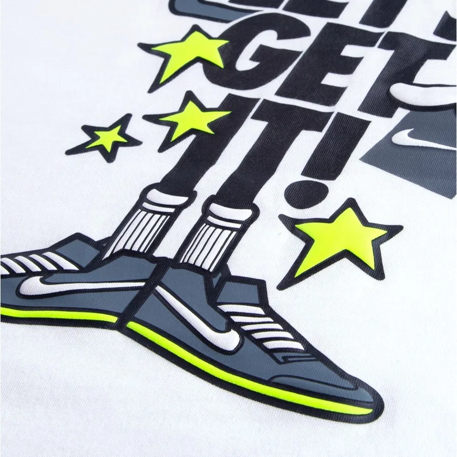 Футболка спортивная детская с принтом Nike RWB Lets Get It Capmando Tee, Разноцветный — фото 2