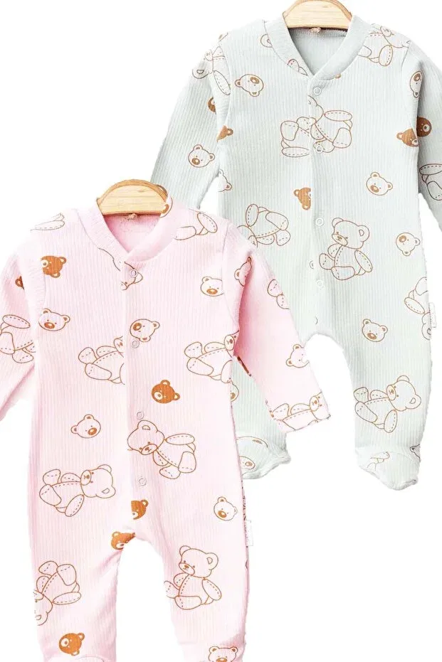 Детский для девочек комбинезон-набор с принтом Teddy Bear Myzi Store, Pink — фото 2