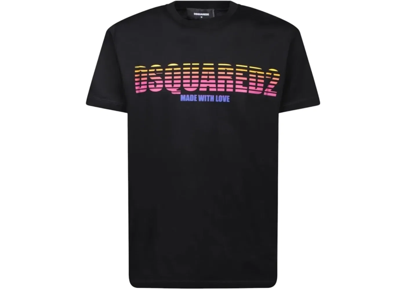 Мужская футболка с принтом Dsquared2 Cool Fit Made With Love Logo, Black