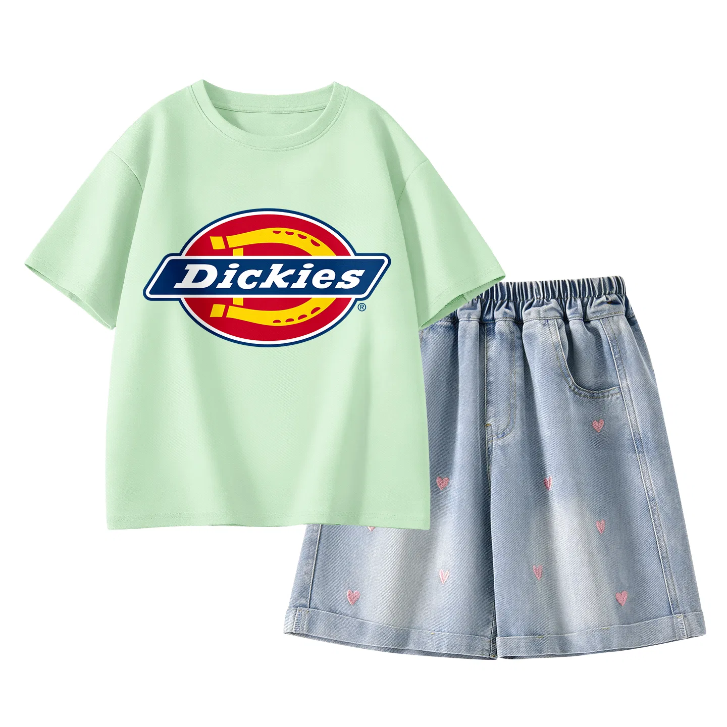 Детский спортивный комплект с круглым вырезом Dickies, Standard Sky Blue/Solid Color Denim Blue — фото 3