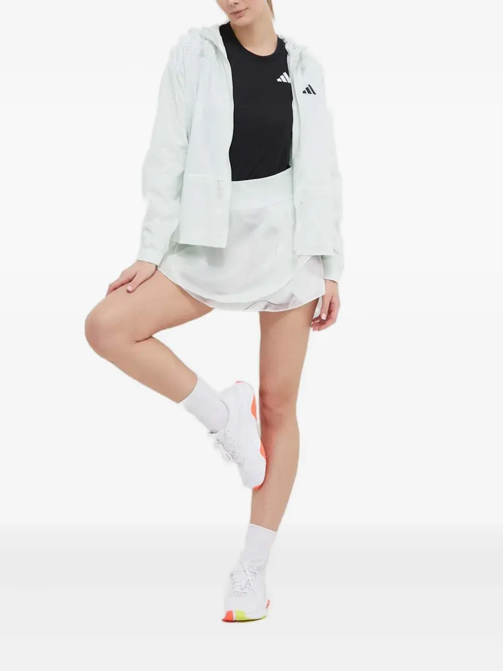 

Куртка с перфорацией и логотипом Adidas, белый