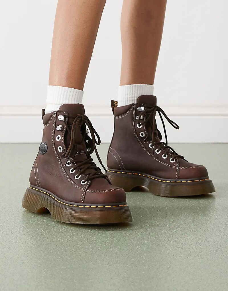 Ботинки Dr Martens Buzz 8i 8 Eye темно-коричневого цвета