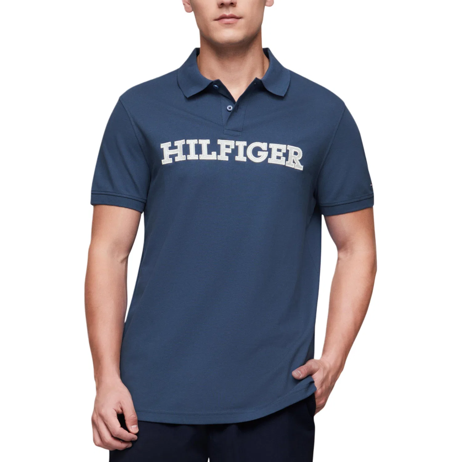 Мужское поло Marine Blue Tommy Hilfiger — фото 3