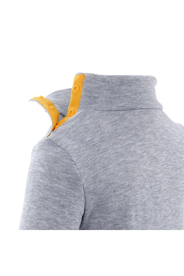 Детское термобелье для девочек с длинным рукавом Decathlon, Pearl Gray/Light Orange — фото 3