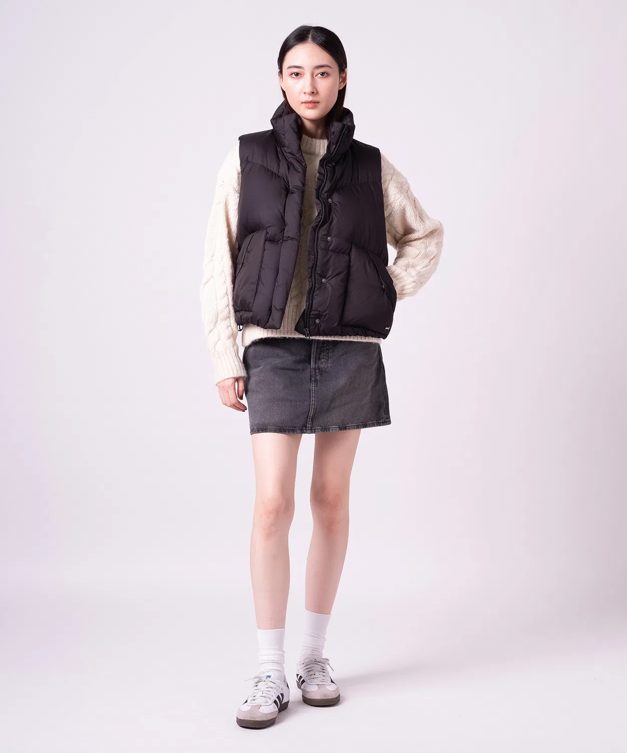 Женский утепленный жилет с принтом Western Bubble Vest Levi's, Черный — фото 4
