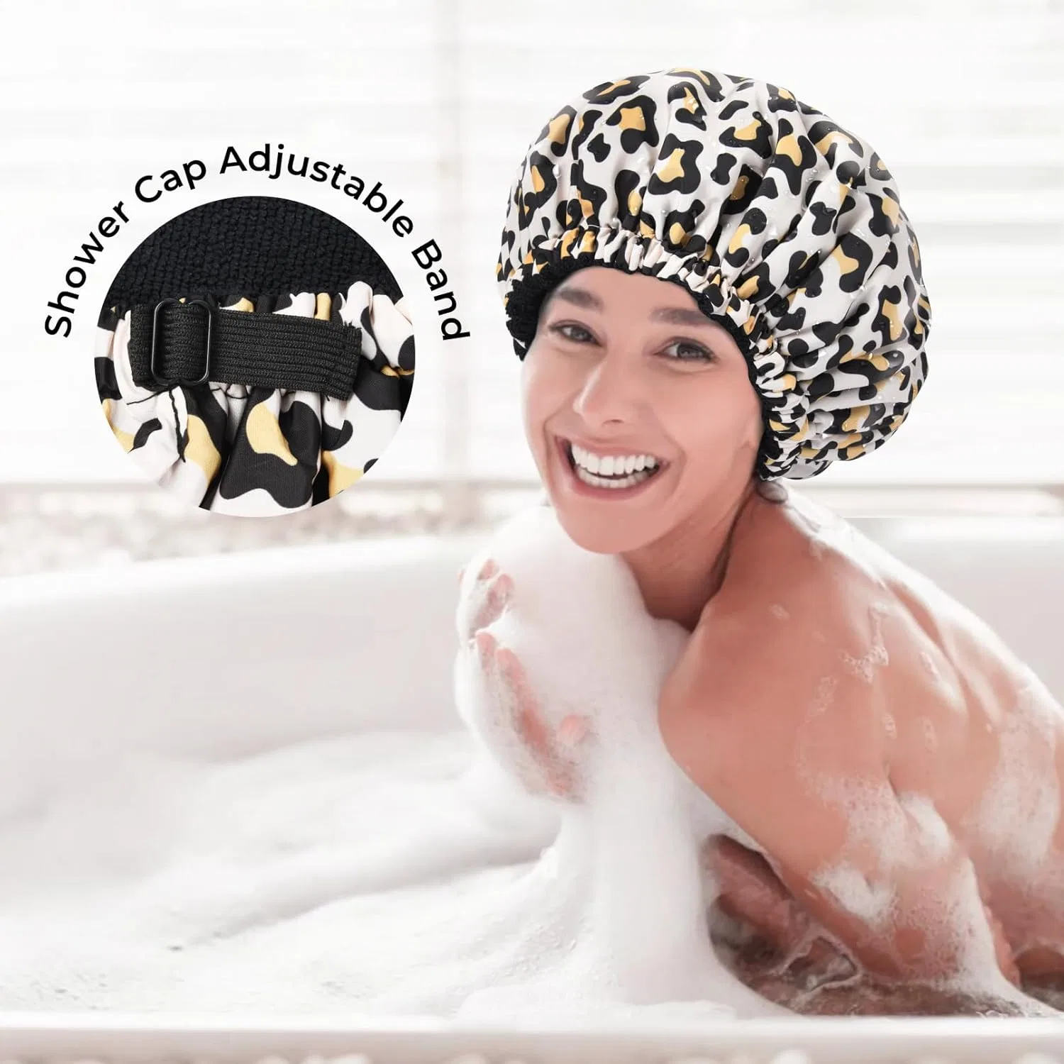 Шапочка для душа, Leopard pattern Aileam — фото 4