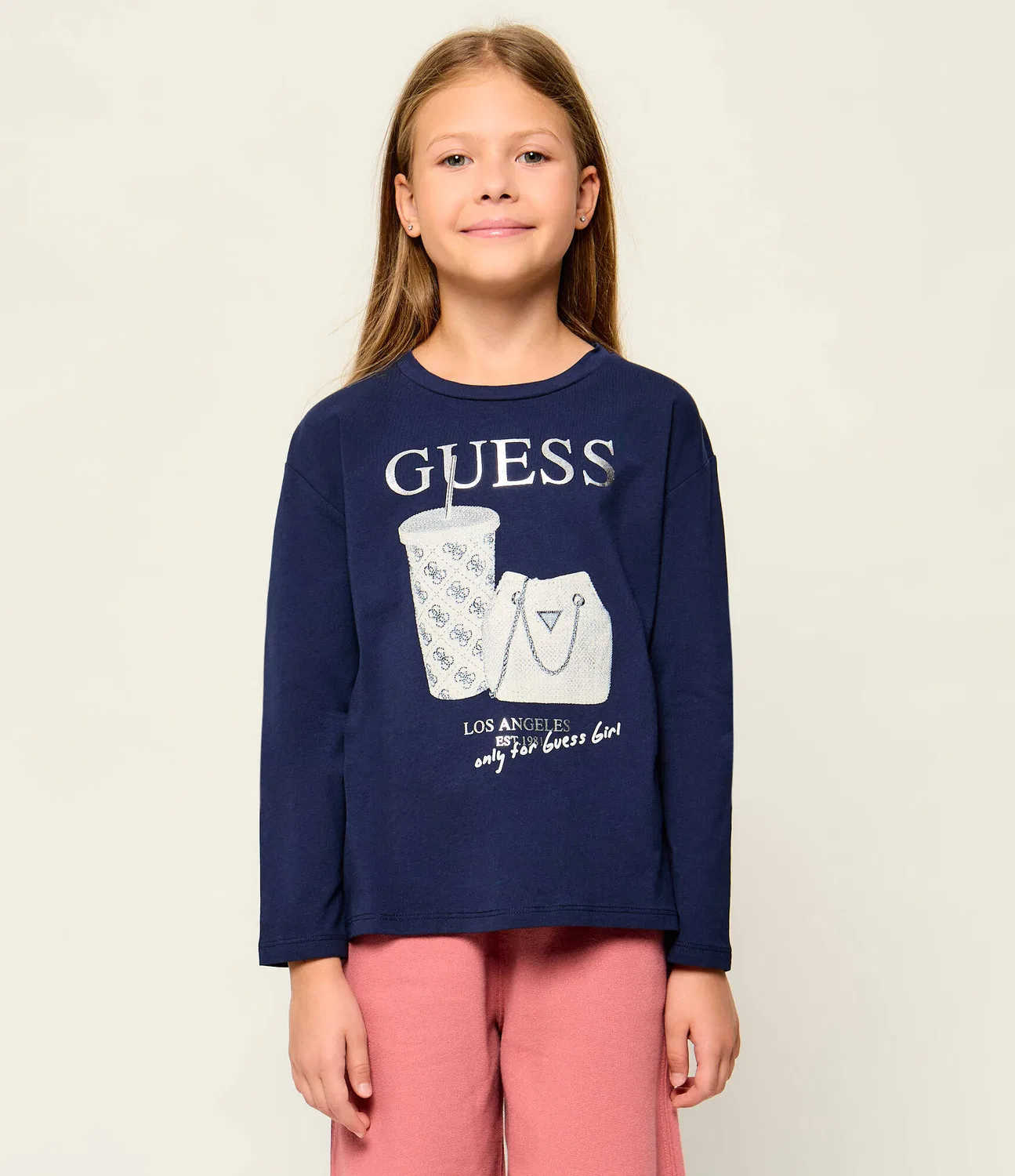 Блузка с длинным рукавом Guess, темно-синий