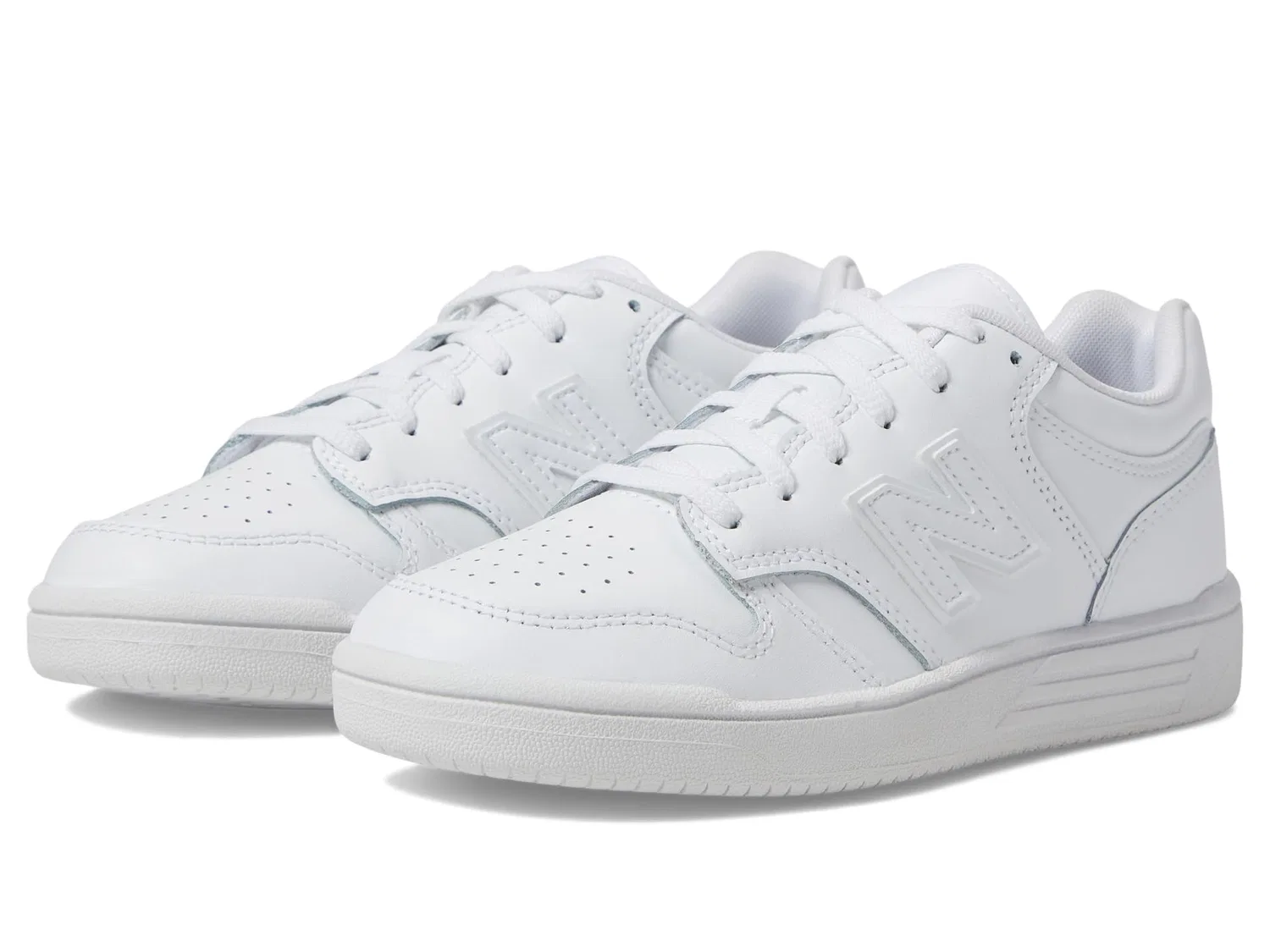 Детские кроссовки для мальчиков с закрытым носком 480 Cm New Balance, White Synthetic Textile