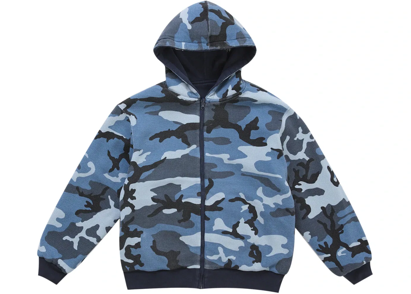 Мужская худи на молнии Reversible Work Zip Up Hooded Sweatshirt Supreme, Navy — фото 2